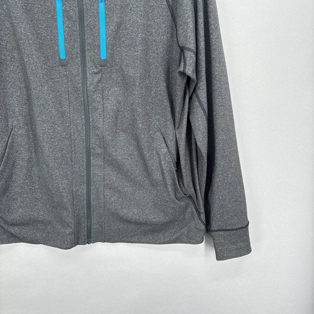 Lululemon‎ Jacket Mens 2XL Full Zip Pockets Gray Shift Running Workout Mock XXL